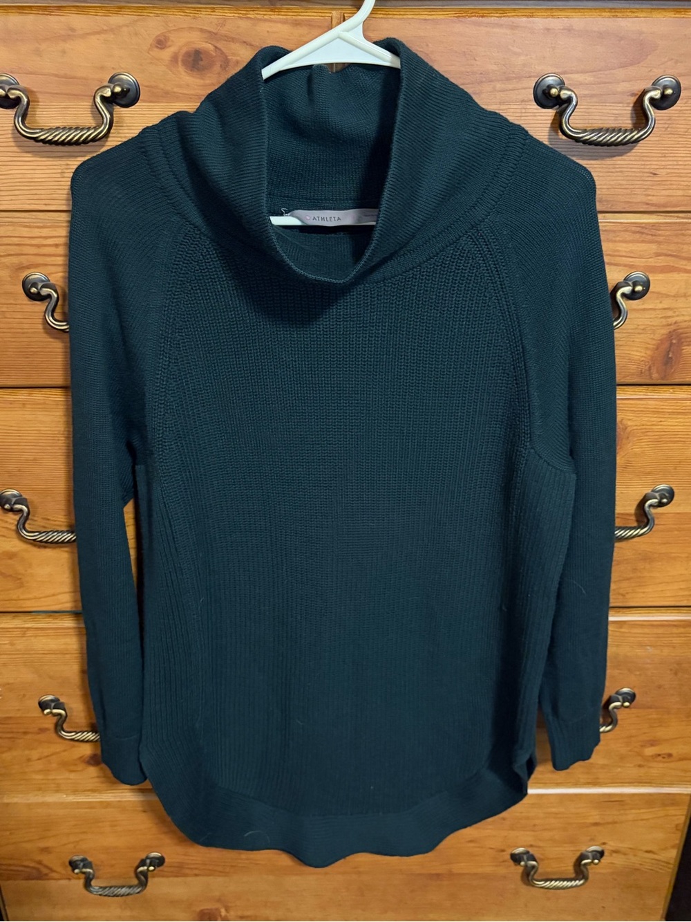 Athleta Women's Dark Green Cowl Neck Sweater